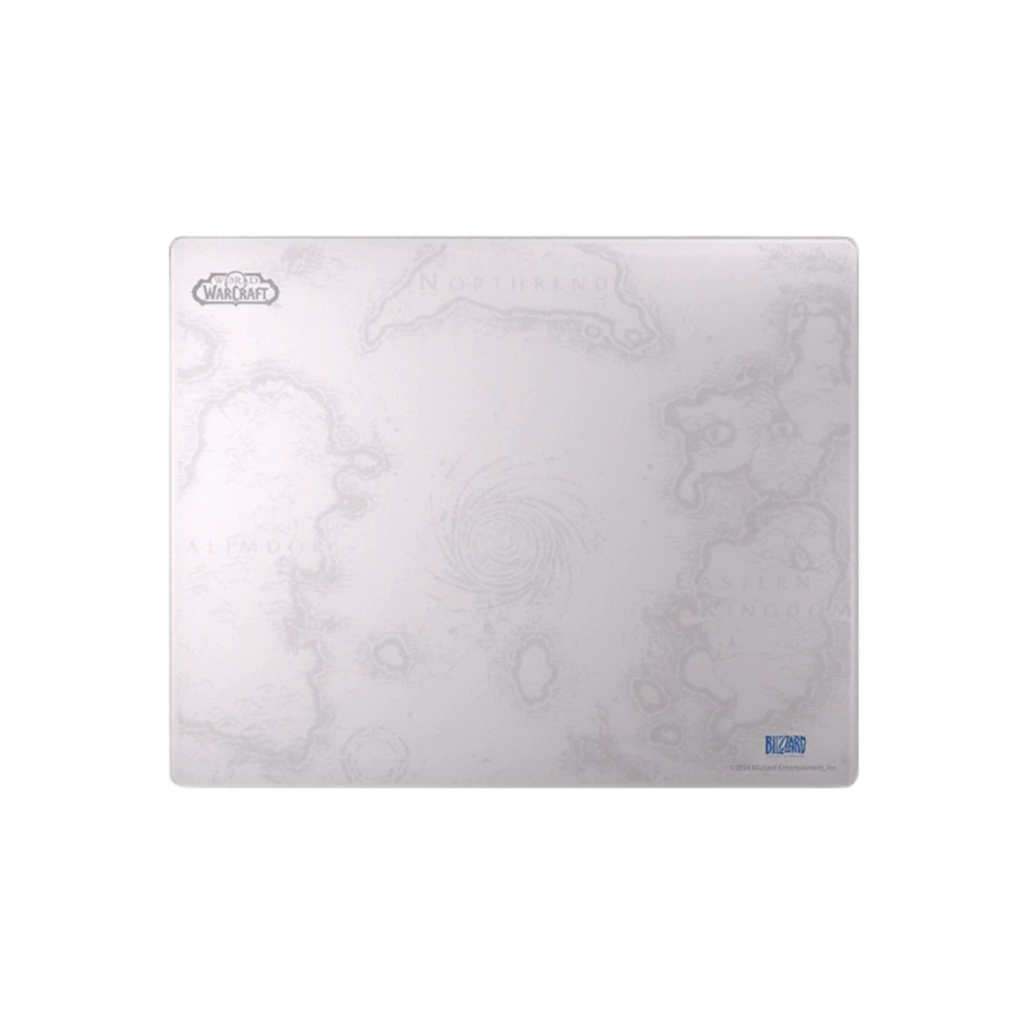 Blizzard WoW Game GLass Mouse Pad, Azeroth-Themed, Tempered Glass Material, Office & Home, Non-slip rubber base, Special Glass Surface for Top Accuracy and Speed , Easy to Clean, Obsidian White, 13.8*11.8Inch | show