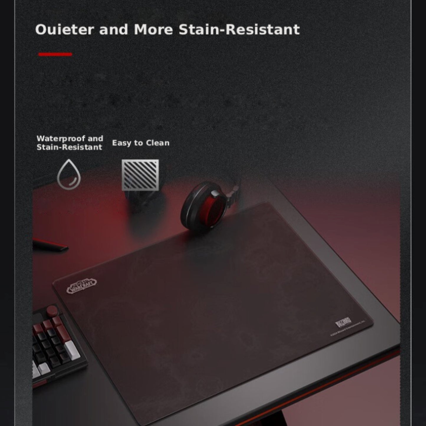 Blizzard WoW Game Glass Mouse Pad