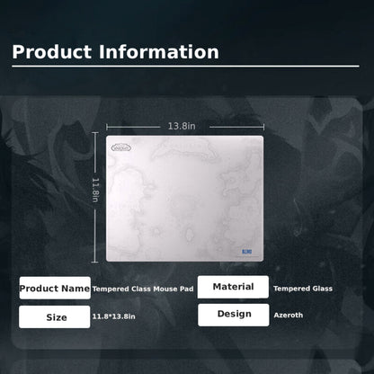 Blizzard WoW Game Glass Mouse Pad