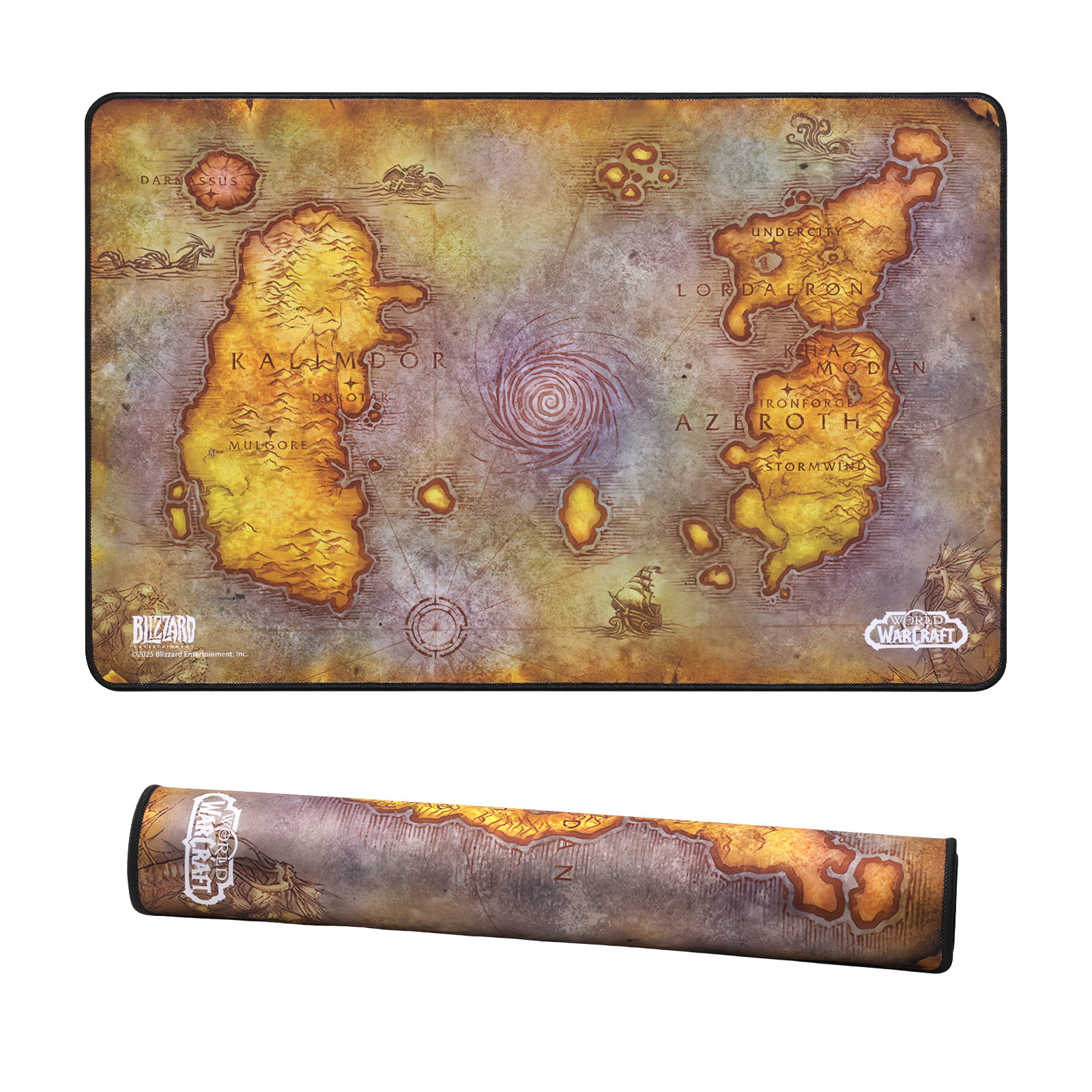 Blizzard Gaming Mouse Pad, XL Desktop Keyboard Mat, Wow Themed Symbol, Cloth Cover with Stitched Edge, Smooth Tracking & Stability, Never-Slip Rubber, 23.6 * 15.7in