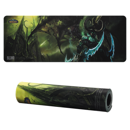 Blizzard Gaming Mouse Pad, XXL Desktop Keyboard Mat, Wow Themed Symbol, Cloth Cover with Stitched Edge, Smooth Tracking & Stability, Never-Slip Rubber, 31.5x11.8x1.2 in (Green) | show
