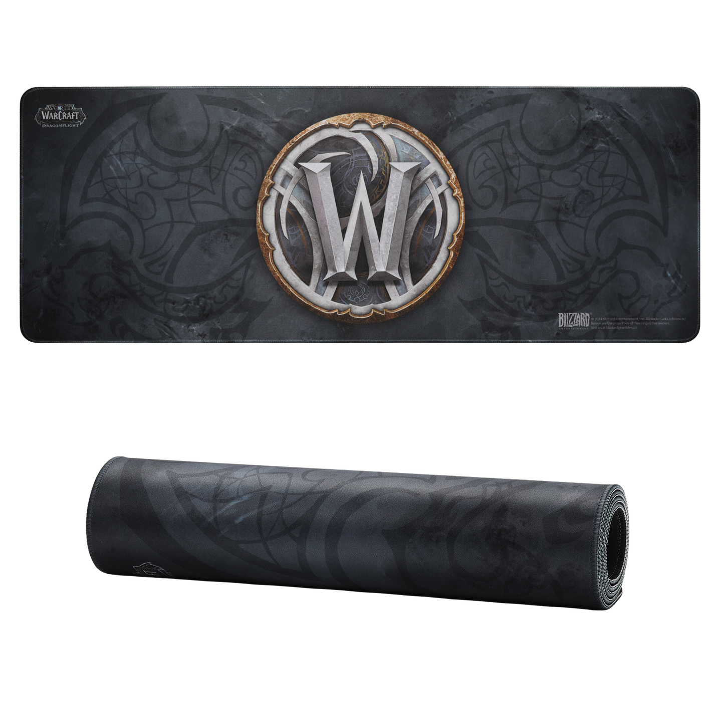 Blizzard Gaming Mouse Pad, XXL Desktop Keyboard Mat, Wow Themed Design, Cloth Cover with Stitched Edge, Smooth Tracking & Stability, Never-Slip Rubber, 31.5x11.8x1.2 in (Wow) | show