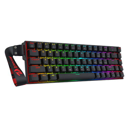 Redragon K631 HE Rapid Trigger RGB Gaming Keyboard, 68 Keys Wired Mechanical Keyboard w/Hyper-Fast Actuation, Hall Effect 8K Polling Magnetic Switch, Actuation Point Adjustable, Strap Version