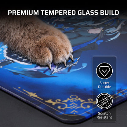 LTC Glass Mouse Pad - Ultra-Smooth Precision Surface with Non-Slip Base, Easy to Clean, Hard Mousepad for Gaming - 11.8 x 11.8 x 0.15 inches 