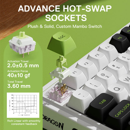 Redragon K686 MAX Keyboard with Switch Toggle for Windows and Mac OS Compatibility, Showing Seamless Switching Between Two Operating Systems