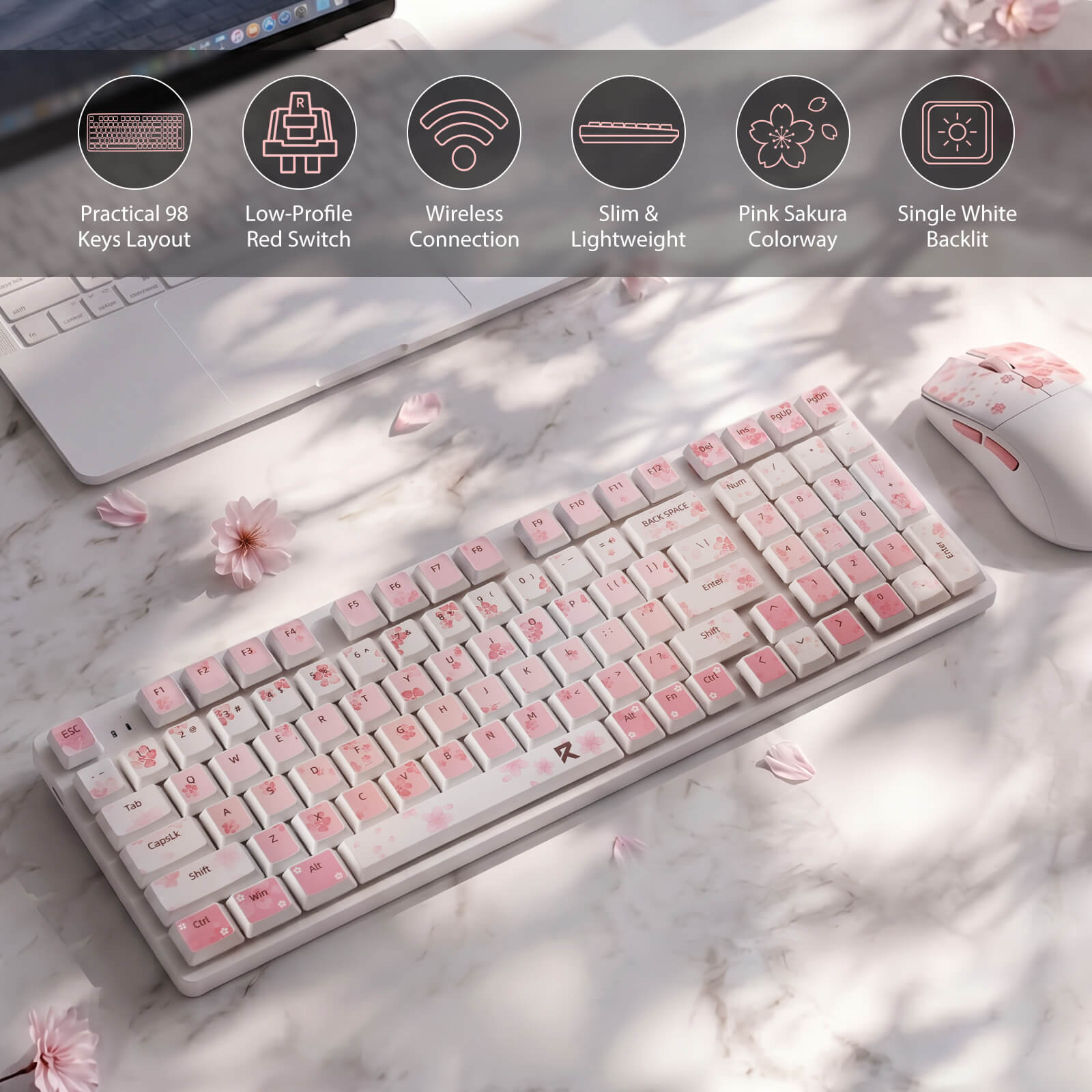 Redragon BS7552 Wireless Keyboard and Mouse Combo 