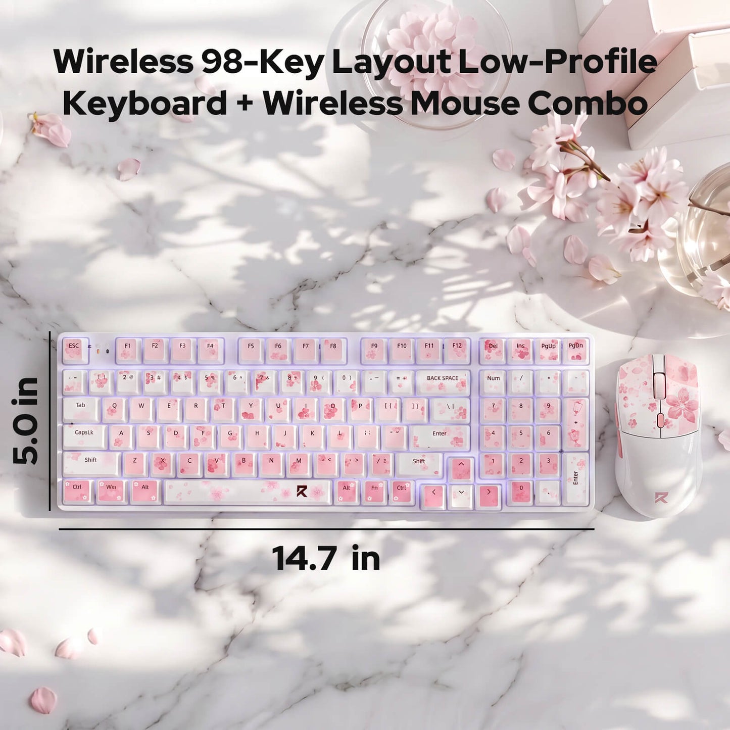 Redragon BS7552 Wireless Keyboard and Mouse Combo 