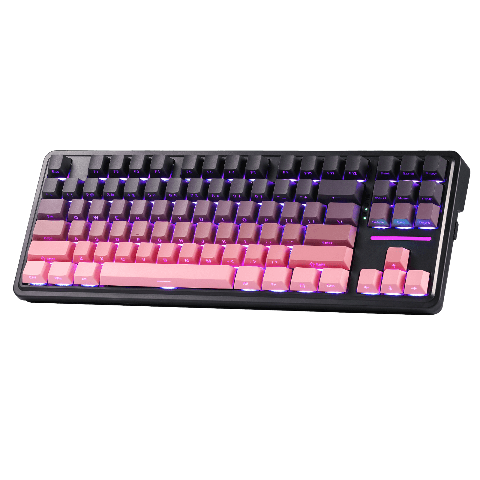 Redragon K728 PRO 80% Wireless Gasket Gaming Keyboard, 3-Mode 87 Keys TKL Mechanical Keyboard w/South-Facing LED & Hot-Swap Socket, 5-Layer Noise Dampening, Custom Linear Switch, PBT Gradient Keycaps