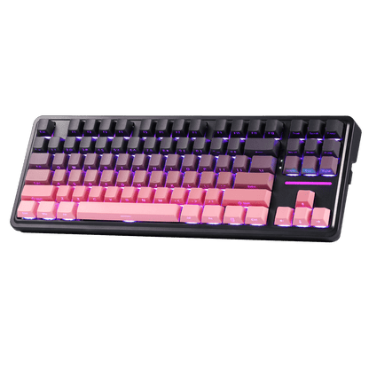 Redragon K728 PRO 80% Wireless Gasket Gaming Keyboard, 3-Mode 87 Keys TKL Mechanical Keyboard w/South-Facing LED & Hot-Swap Socket, 5-Layer Noise Dampening, Custom Linear Switch, PBT Gradient Keycaps