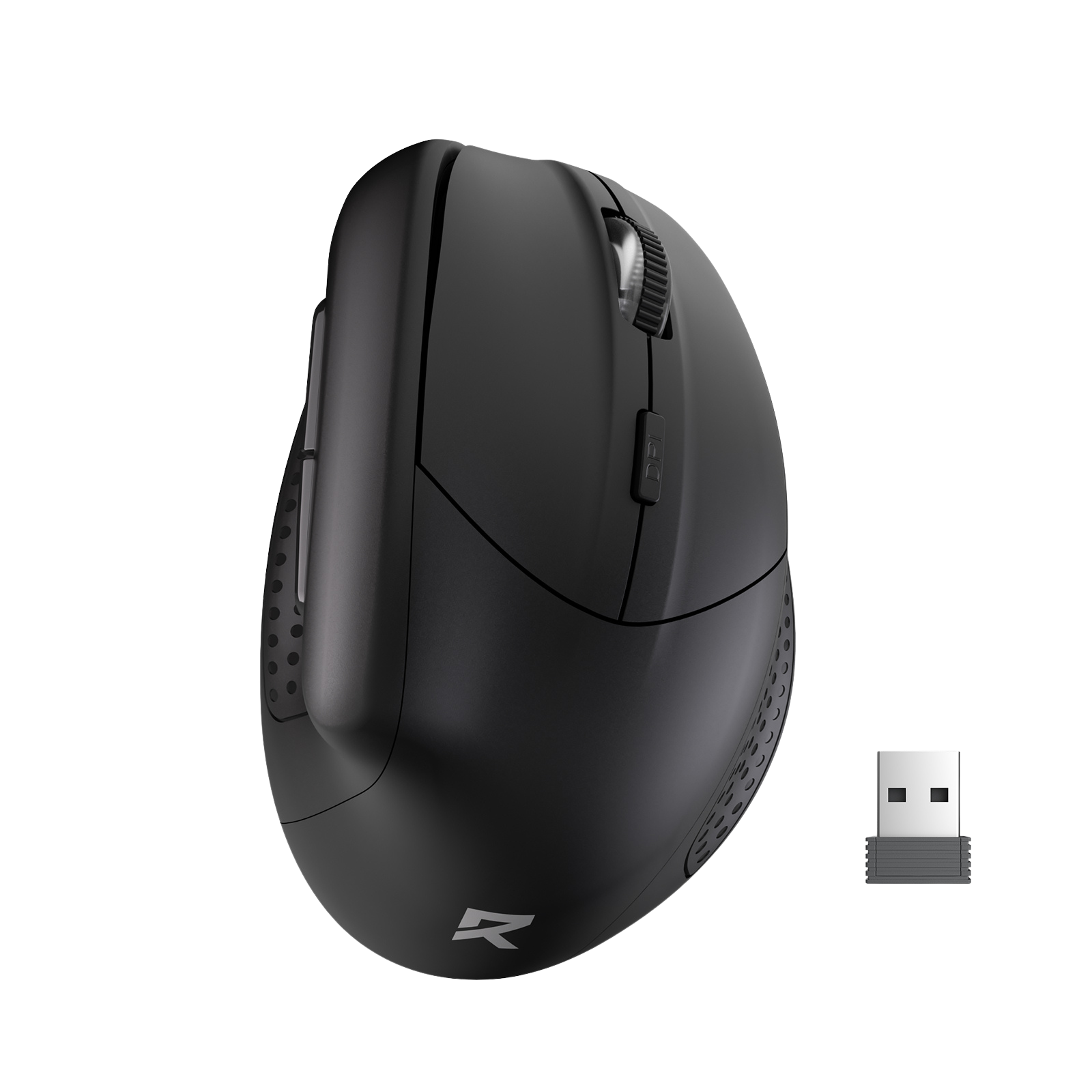 Redragon BM-4033 Wireless Vertical Ergonomic Mouse, 2.4GHz Connection, 5 Levels Up to 4000 DPI, Auto Power Saving Mice for Laptop, Desktop, PC, Black