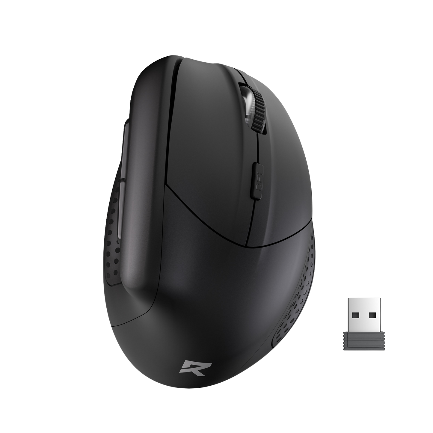 Redragon BM-4033 Wireless Vertical Ergonomic Mouse, 2.4GHz Connection, 5 Levels Up to 4000 DPI, Auto Power Saving Mice for Laptop, Desktop, PC, Black