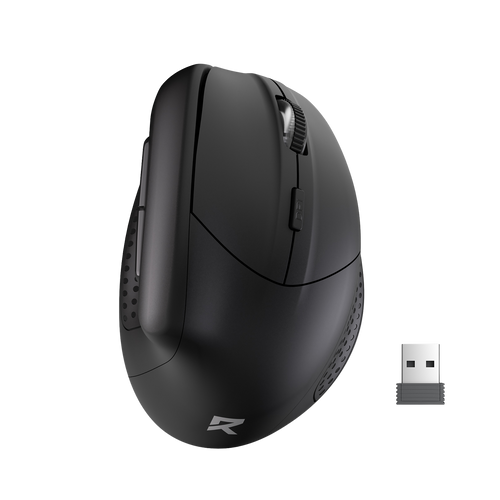 Redragon BM-4033 Wireless Vertical Ergonomic Mouse, 2.4GHz Connection, 5 Levels Up to 4000 DPI, Auto Power Saving Mice for Laptop, Desktop, PC, Black