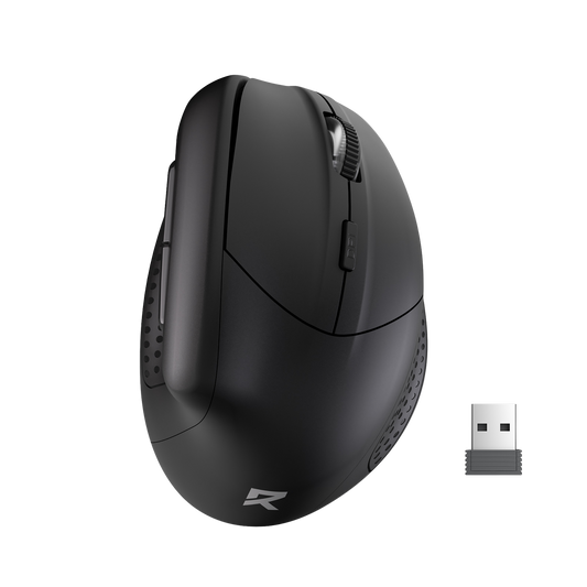 Redragon BM-4033 Wireless Vertical Ergonomic Mouse, 2.4GHz Connection, 5 Levels Up to 4000 DPI, Auto Power Saving Mice for Laptop, Desktop, PC, Black