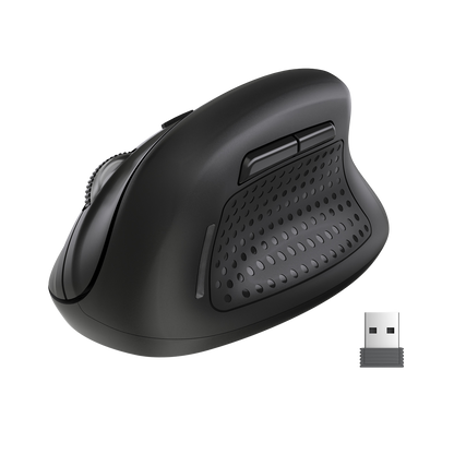 Redragon BM-4033 Wireless Vertical Ergonomic Mouse, 2.4GHz Connection, 5 Levels Up to 4000 DPI, Auto Power Saving Mice for Laptop, Desktop, PC, Black