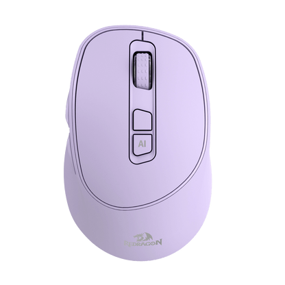 Redragon BM4195 AI Smart Wireless Mouse, 2.4G & BT Computer Office Mouse, Translate & Voice Typing, 5 DPI Adjustable, Ergonomic Design, Long Battery Life, for Laptop/Desktop/PC, Purple | show