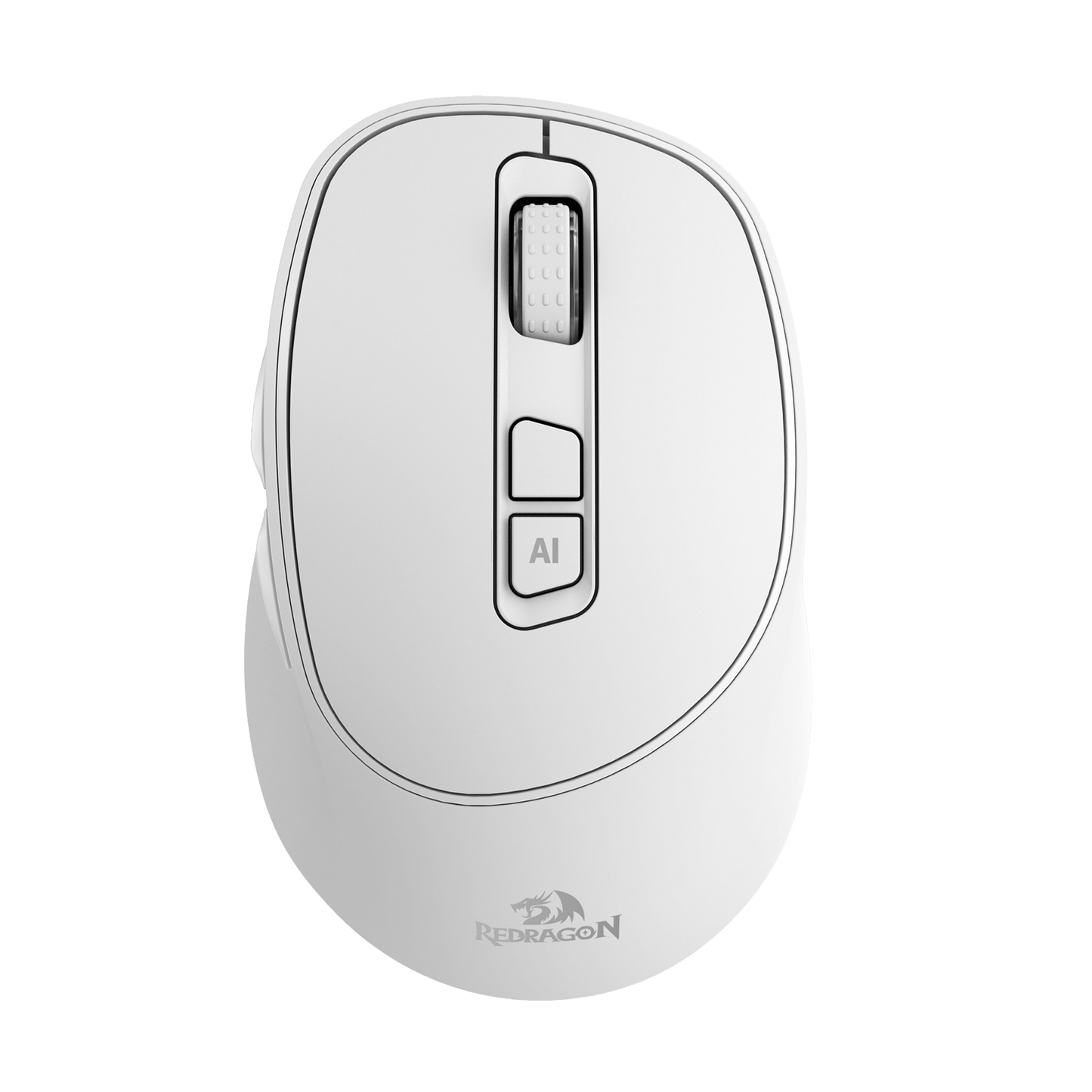 Redragon BM4195 AI Smart Wireless Mouse, 2.4G & BT Computer Office Mouse, Translate & Voice Typing, 5 DPI Adjustable, Ergonomic Design, Long Battery Life, for Laptop/Desktop/PC, White | show