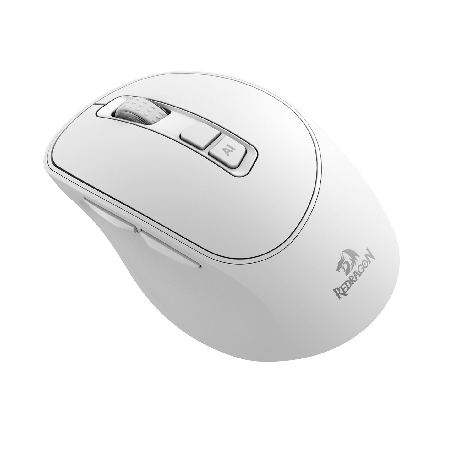 Redragon BM4195 AI Smart Wireless Mouse, 2.4G & BT Computer Office Mouse, Translate & Voice Typing, 5 DPI Adjustable, Ergonomic Design, Long Battery Life, for Laptop/Desktop/PC, White