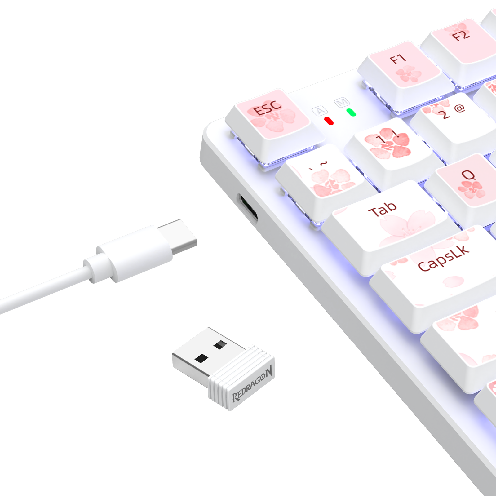 Redragon BS7552 Wireless Keyboard and Mouse Pink Combo 