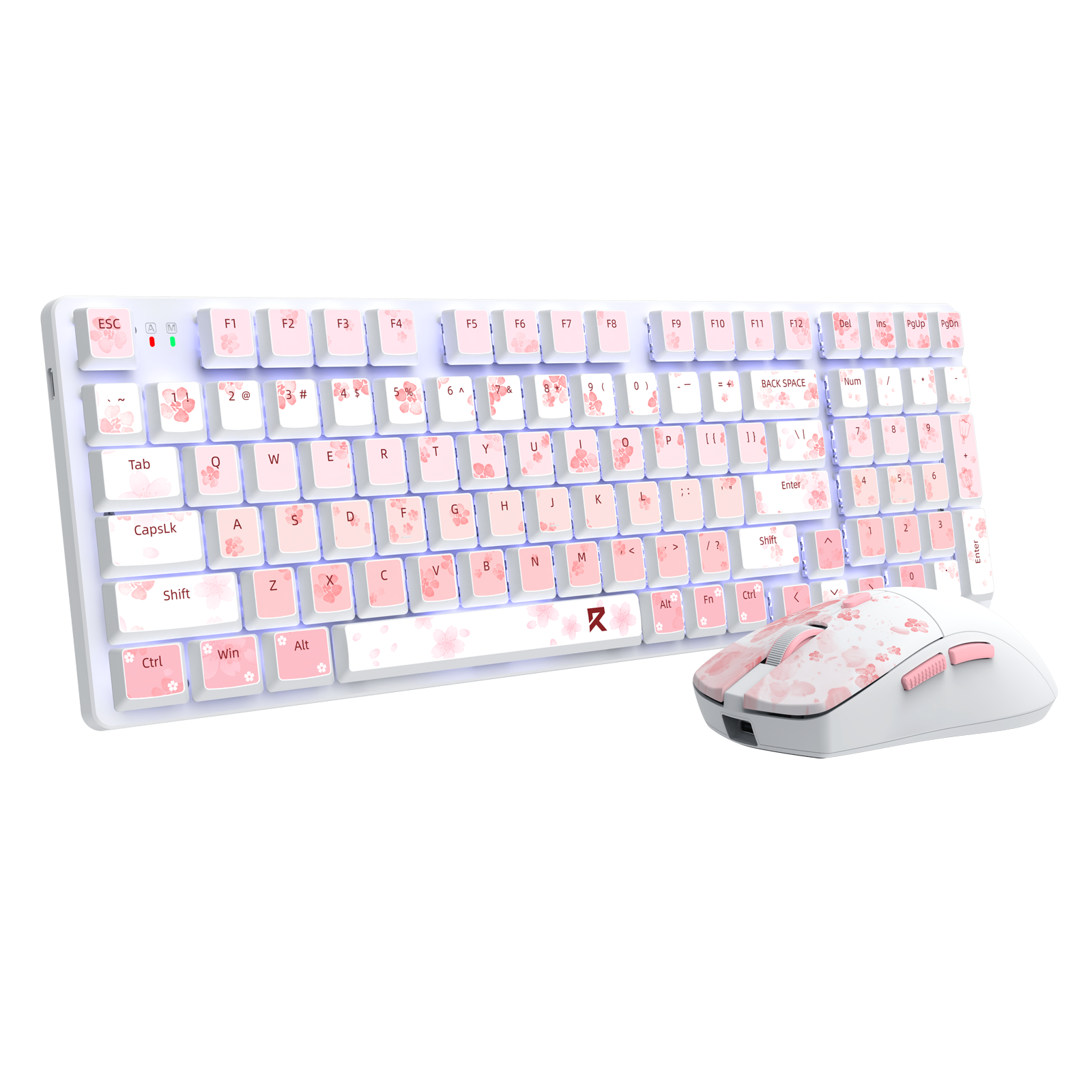 Redragon BS7552 Wireless Keyboard and Mouse Pink Combo 
