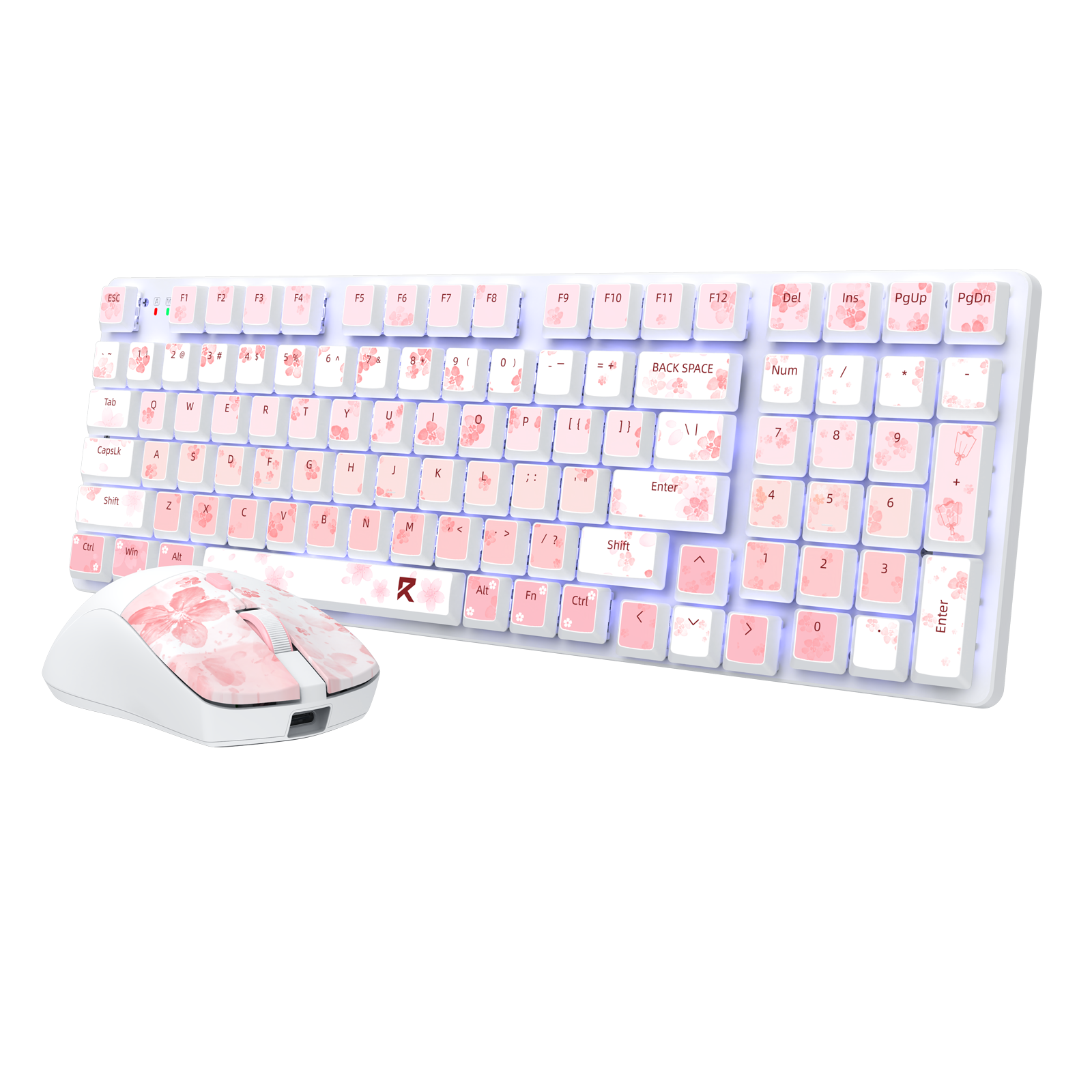 Redragon BS7552 Wireless Keyboard and Mouse Pink Combo 