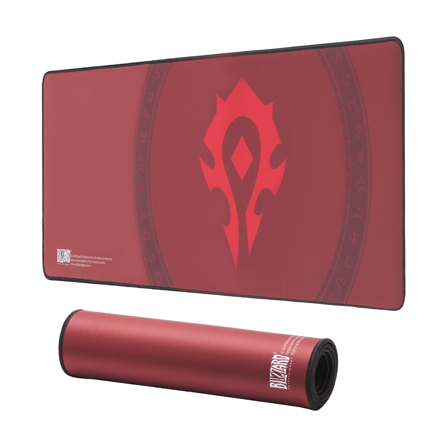 Redragon Blizzard Horde Red Gaming Mouse Pad, XXL Desktop Keyboard Mat, Wow Themed Symbol, Cloth Cover with Stitched Edge, Smooth Tracking & Stability, Never-Slip Rubber, 31.5x11.8x1.2 in | show