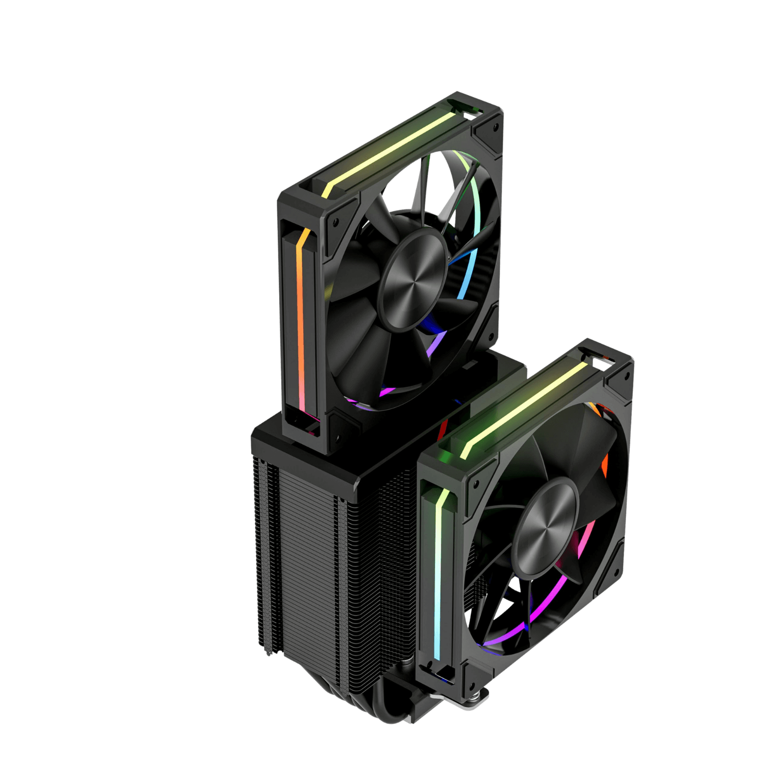 Redragon CC2313 CPU Cooler, Single-Tower Dual 120mm ARGB PWM Fan, TDP 250W, LCD Screen Top Cover, 6×Ф6mm Heatpipes, CPU Air Cooler Compatible with Intel LGA1851/1700/1200/115X; AMD AM5/AM4/AM3