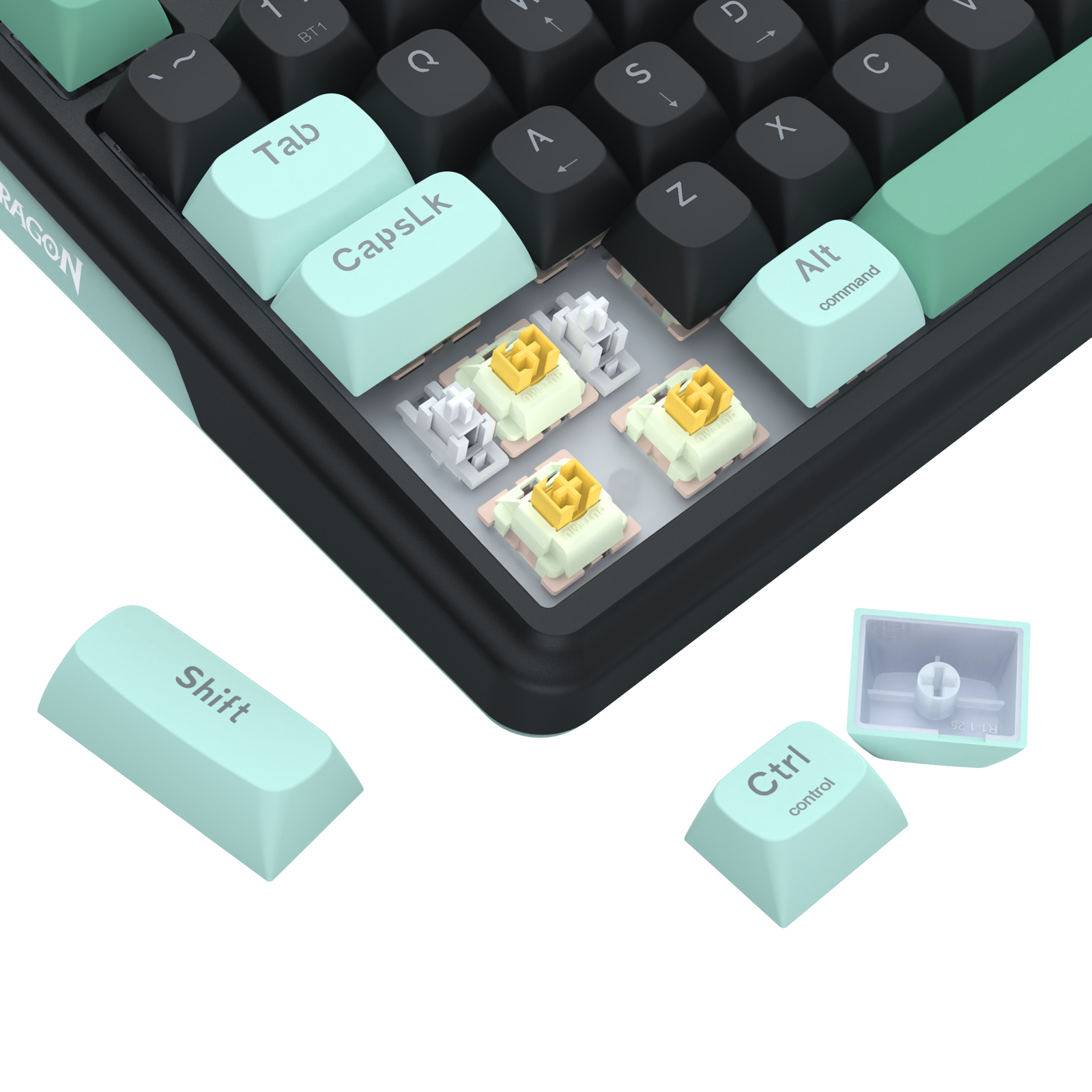 Redragon K768 PRO Wireless 100-Key Gasket Gaming Keyboard, Screen & Knob | Easy-Control LED Info Display + 8000mAh, 0-Delay Tri-Mode, Cushioned 5-Layer Noise Dampening for Creamy Thocky Sound, Practical 95% Size Green & Black
