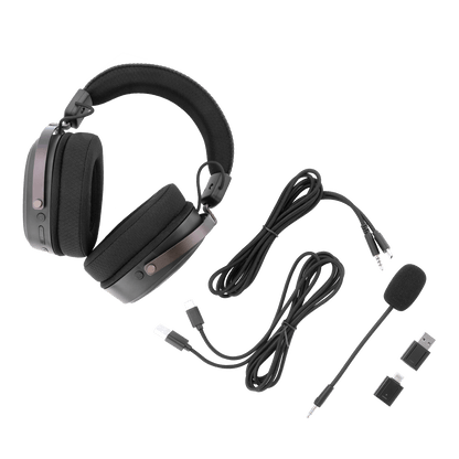 Redragon H831 Gaming Headset, RGB, 2.4GHz/BT/Wired, Black