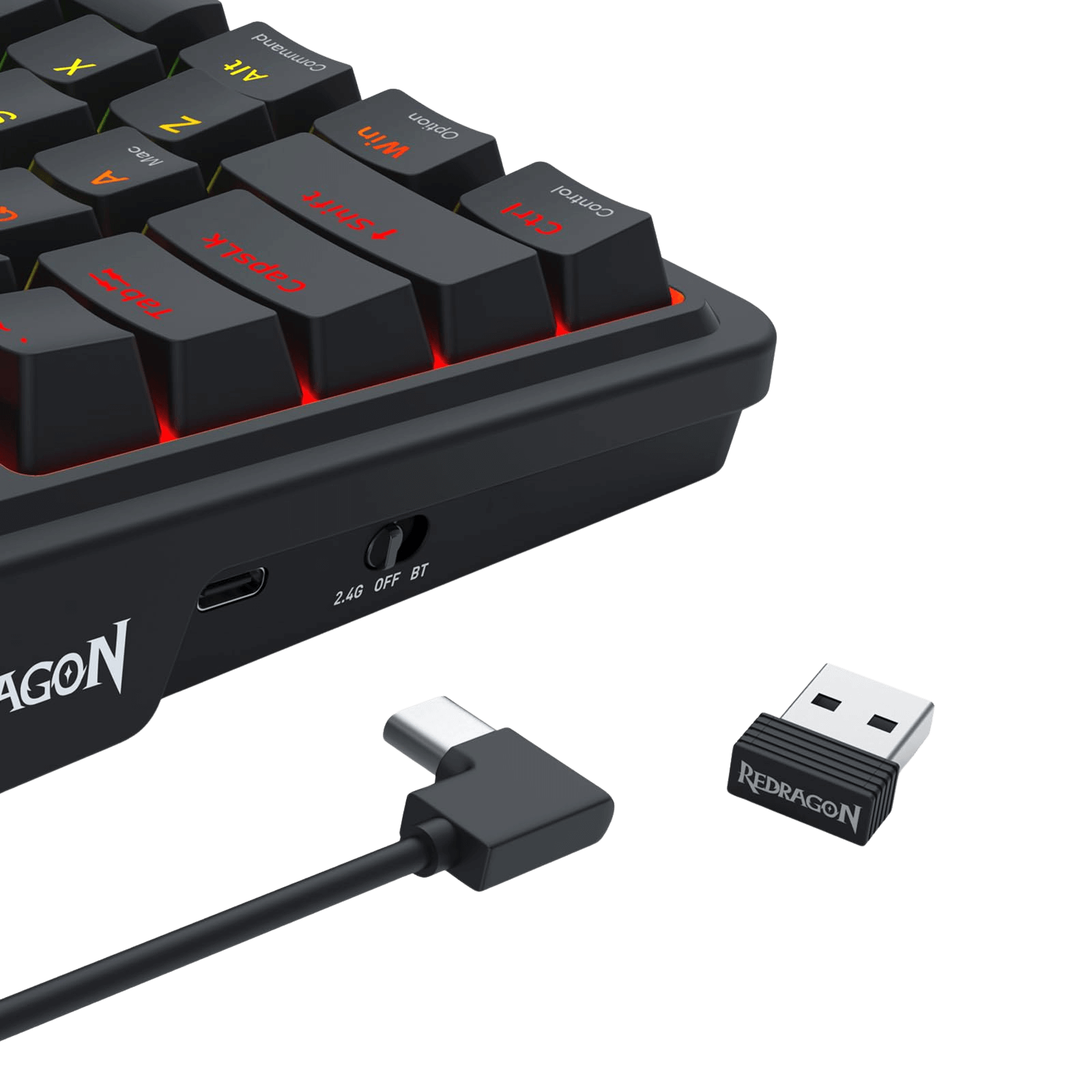 Redragon K719 Wireless Gasket Gaming Keyboard w/Hype Screen & Knob, 95 Keys Mechanical Keyboard, Easy-Control 1.14’’ TFT Info Display, 5-Layer Noise Dampening, Custom Linear Switch, Essential Black