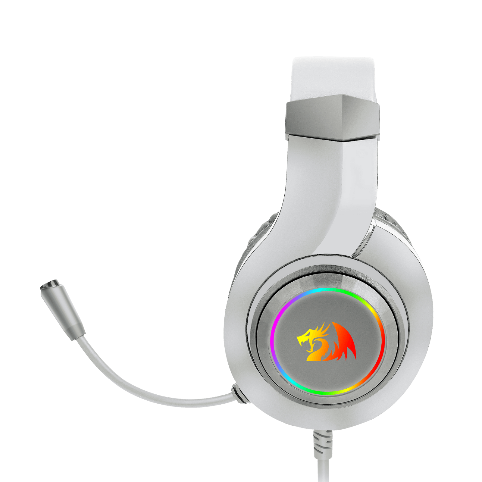 Gaming headset with RGB lighting on a black background