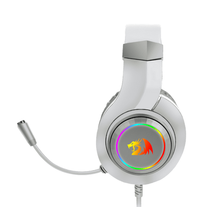 Gaming headset with RGB lighting on a black background