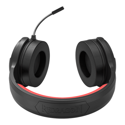 Redragon H315 RGB Gaming Headset - Wired Computer Headset with 40mm Drivers, Noise-Canceling Microphone, USB Connection, Lightweight Design, and Soft PU Leather Ear Cushions for Ultimate Comfort