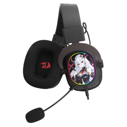 Redragon H510 AK RGB Wired Gaming Headset - 7.1 Surround Sound - 53MM Audio Drivers in Memory Foam Ear Pads w/Replaceable Shell- Multi Platforms Headphone - USB Powered for PC/PS4/NS