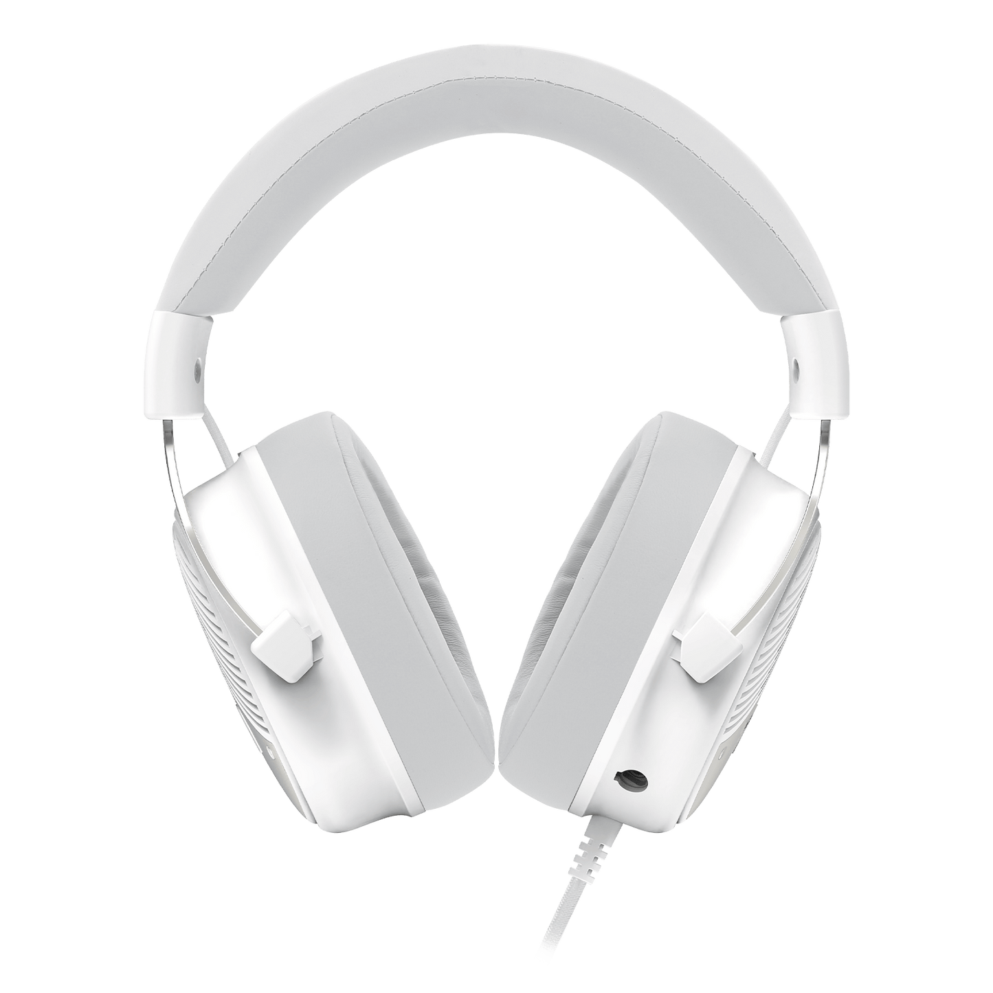 Redragon H730 USB Wired Gaming Headset - 53mm Drivers, 360° Spatial Sound, Detachable Noise-Canceling Microphone, Magnetic Replaceable Ear Cushions, Over-Ear Headphones Works for PC/PS4/PS5, White