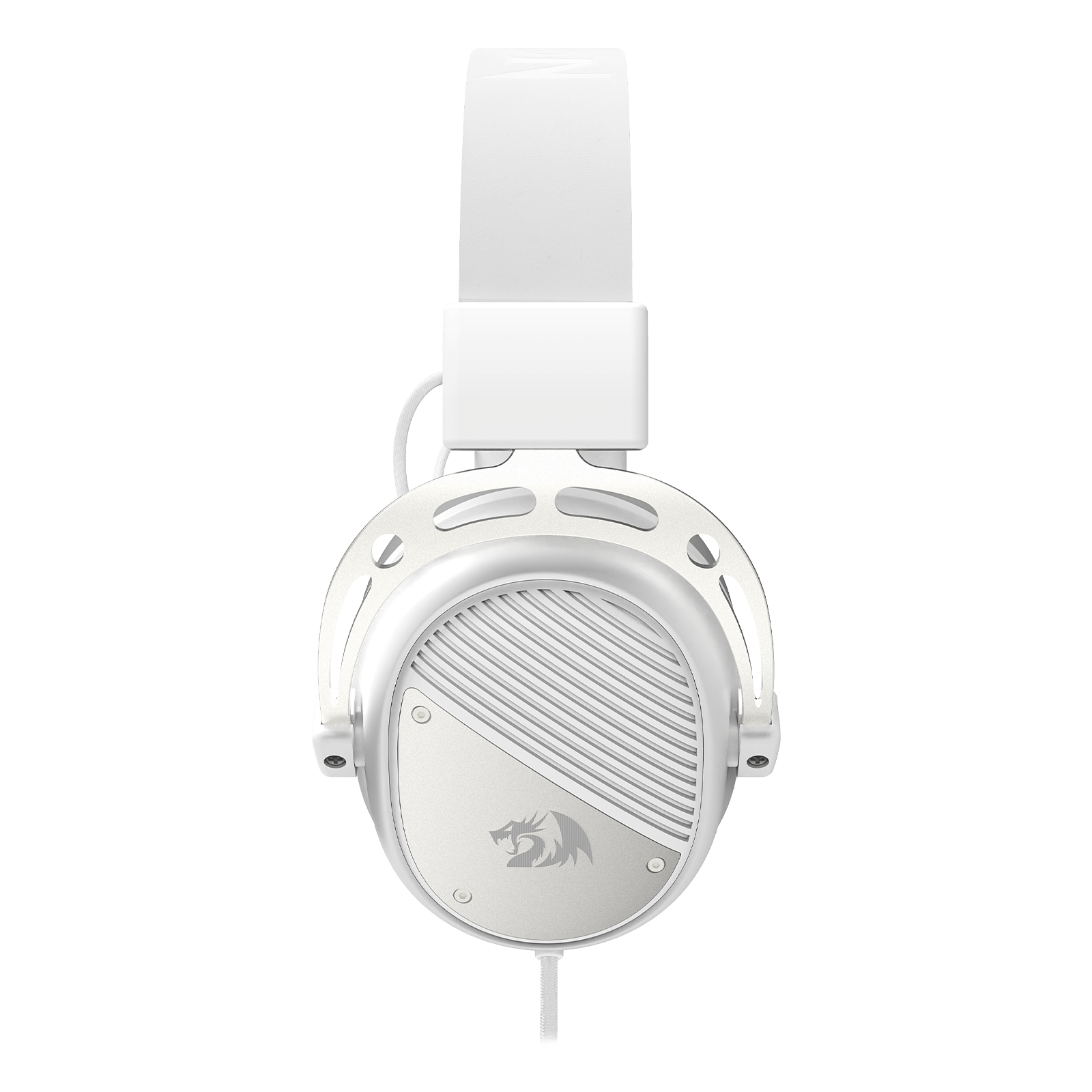 Redragon H730 USB Wired Gaming Headset - 53mm Drivers, 360° Spatial Sound, Detachable Noise-Canceling Microphone, Magnetic Replaceable Ear Cushions, Over-Ear Headphones Works for PC/PS4/PS5, White