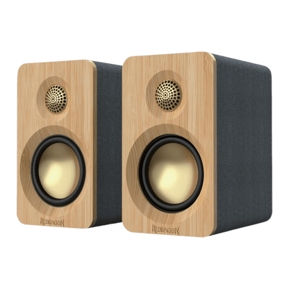 Redragon GS818 Multimedia Speaker, 60W Peak 2.0 Desktop Computer Speakers, Bluetooth 5.3, USB-C & AUX Input, 1" Tweeter & 3" Mid Bass, Easy-Access Control, Compact Desktop Speaker
