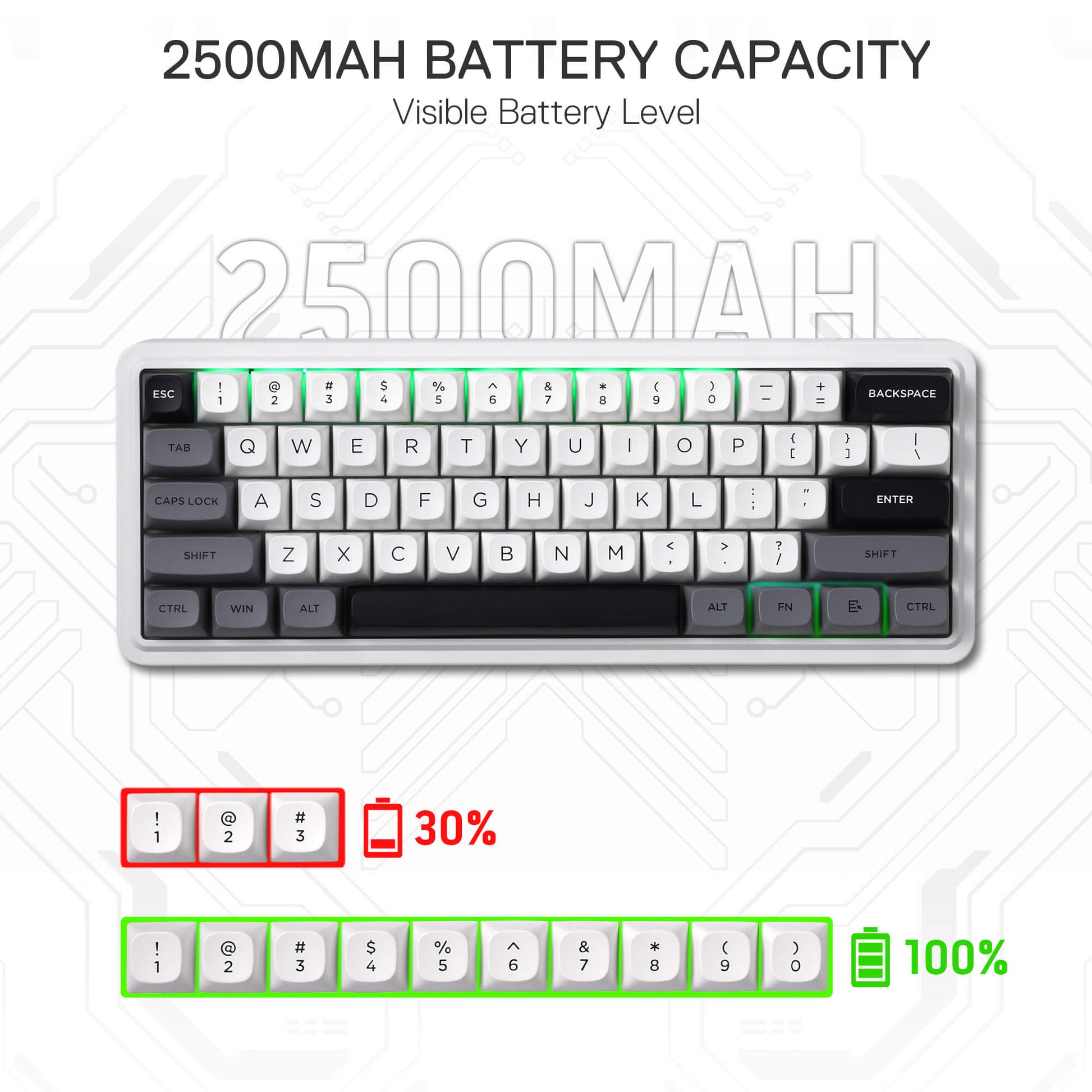 Redragon K722 PRO 60% Wireless Gasket RGB Gaming Keyboard, 61 Keys Hot-Swap Compact Mechanical Keyboard w/Free-Mod Socket, 5-Layer Noise Dampening & Round PBT Keycaps, Quiet Custom Linear Switch