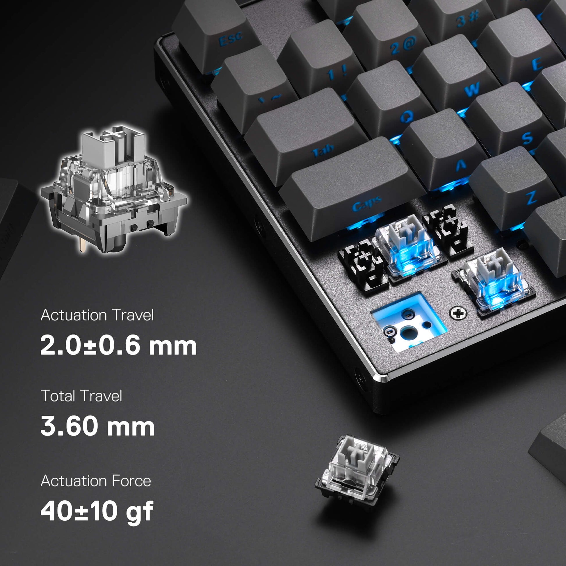 Redragon K556 PRO 104 Keys Wireless RGB Gaming Keyboard, Tri-Mode Aluminum Mechanical Keyboard w/Noise Dampening Layers, Hot-Swap South-Facing RGB Socket, Gradient PBT Keycaps & Custom Linear Switch