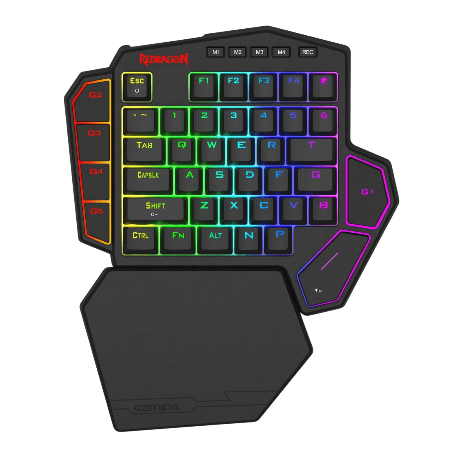 Redragon K585 HE Rapid Trigger Gaming Keyboard, 8K Wired One-Handed Mechanical Keyboard w/Next-Gen UltraMag 100% POM Silky Magnetic Switch, Dual-Module Floating Structure Design, Detachable Wrist Rest