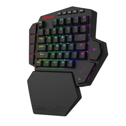 Redragon K585 HE Rapid Trigger Gaming Keyboard, 8K Wired One-Handed Mechanical Keyboard w/Next-Gen UltraMag 100% POM Silky Magnetic Switch, Dual-Module Floating Structure Design, Detachable Wrist Rest