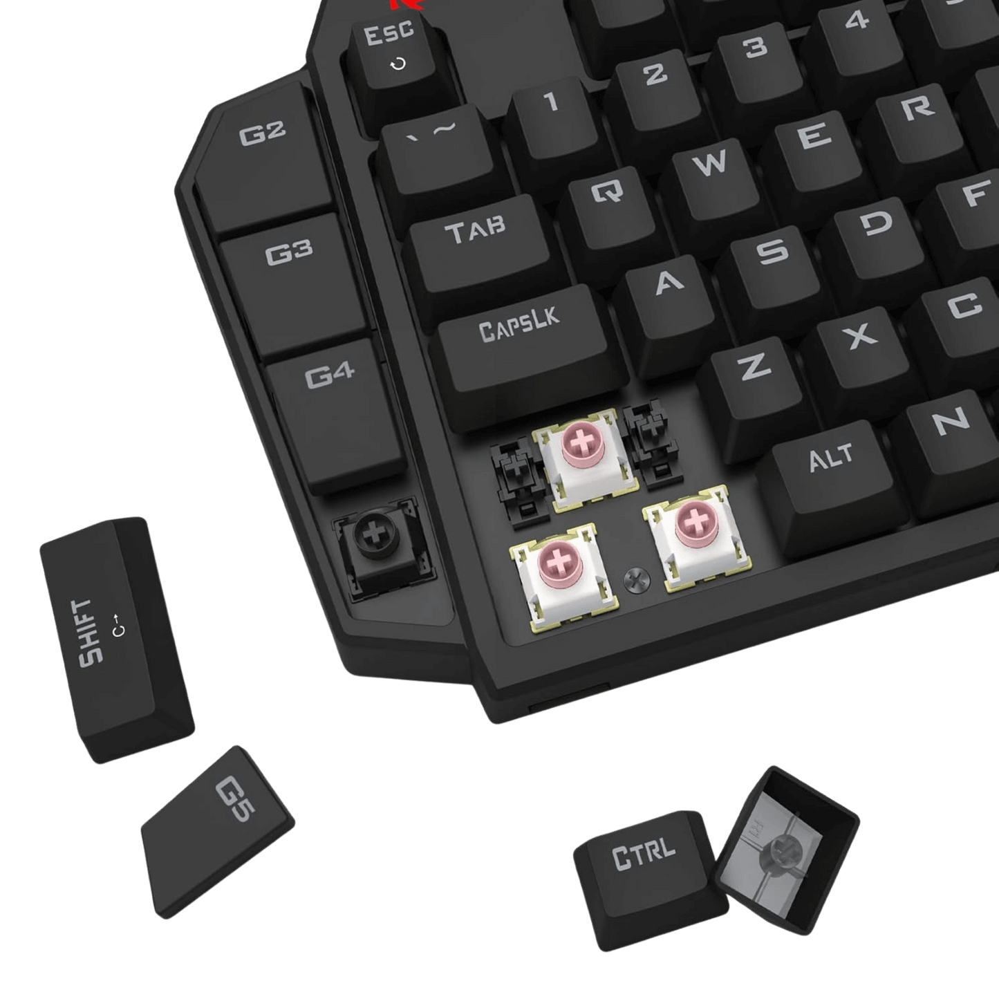 Redragon K585 HE Rapid Trigger Gaming Keyboard, 8K Wired One-Handed Mechanical Keyboard w/Next-Gen UltraMag 100% POM Silky Magnetic Switch, Dual-Module Floating Structure Design, Detachable Wrist Rest