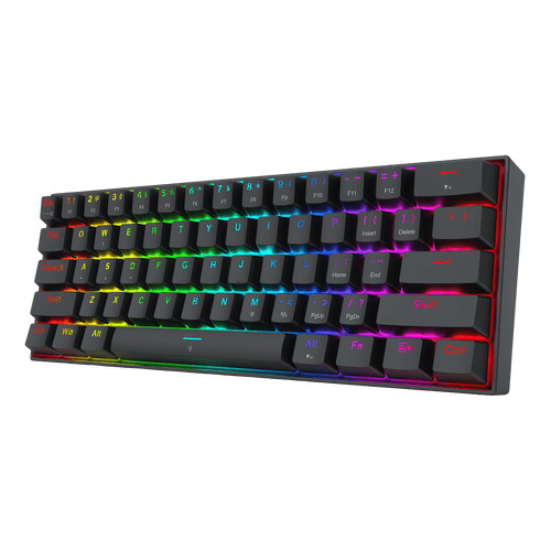 Redragon K617 HE Rapid Trigger Gaming Keyboard, 60% 61 Keys Wired Mechanical Keyboard w/Hyper-Fast Actuation, Dedicated Hall Effect Magnetic Switch, Actuation Point Adjustable, Essential Black