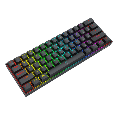 Redragon K617 HE Rapid Trigger Gaming Keyboard, 60% 61 Keys Wired Mechanical Keyboard w/Hyper-Fast Actuation, Dedicated Hall Effect Magnetic Switch, Actuation Point Adjustable, Essential Black