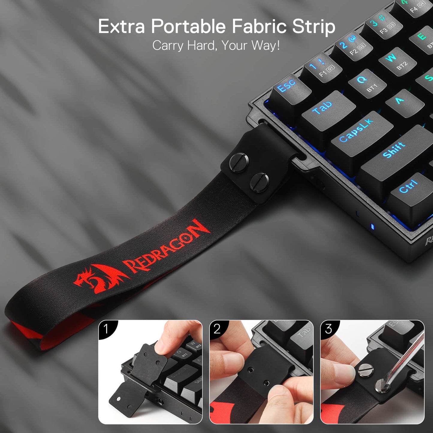 Redragon K631 PRO 65% 3-Mode Wireless RGB Gaming Keyboard, 68 Keys Hot-Swappable Compact Mechanical Keyboard w/Hot-Swap Free-Mod PCB Socket & Portable Strap, Custom Dragon Chant Linear Switch