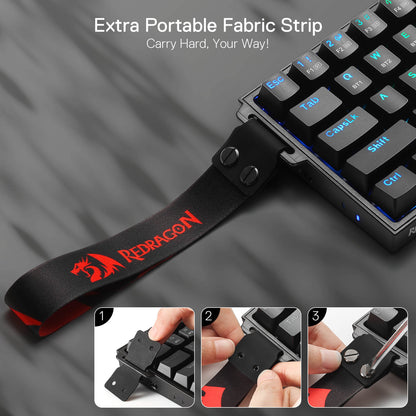 Redragon K631 PRO 65% 3-Mode Wireless RGB Gaming Keyboard, 68 Keys Hot-Swappable Compact Mechanical Keyboard w/Hot-Swap Free-Mod PCB Socket & Portable Strap, Custom Dragon Chant Linear Switch