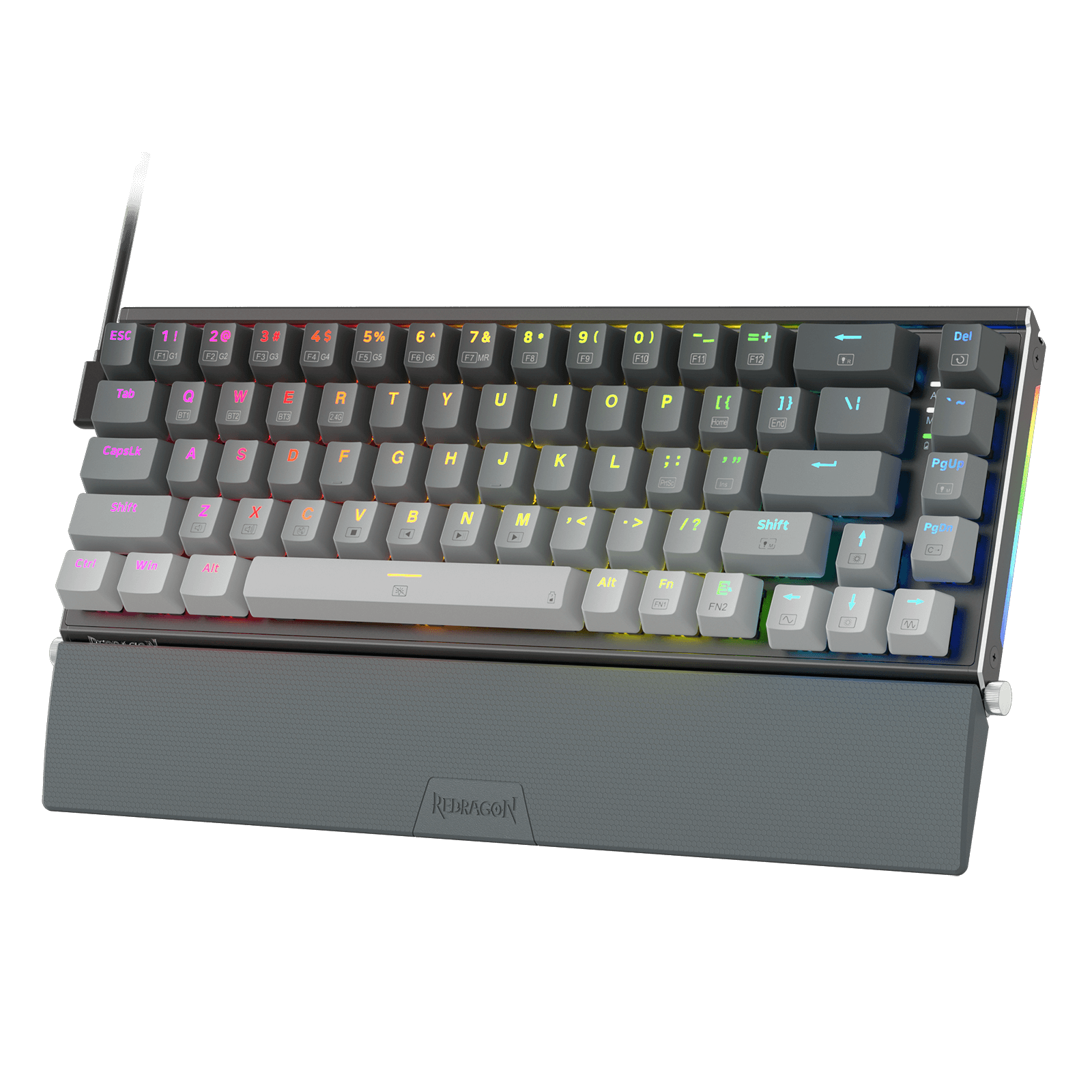 Clavier mécanique Redragon K641 SHACO PRO 65 % aluminium, bleu et gris ...