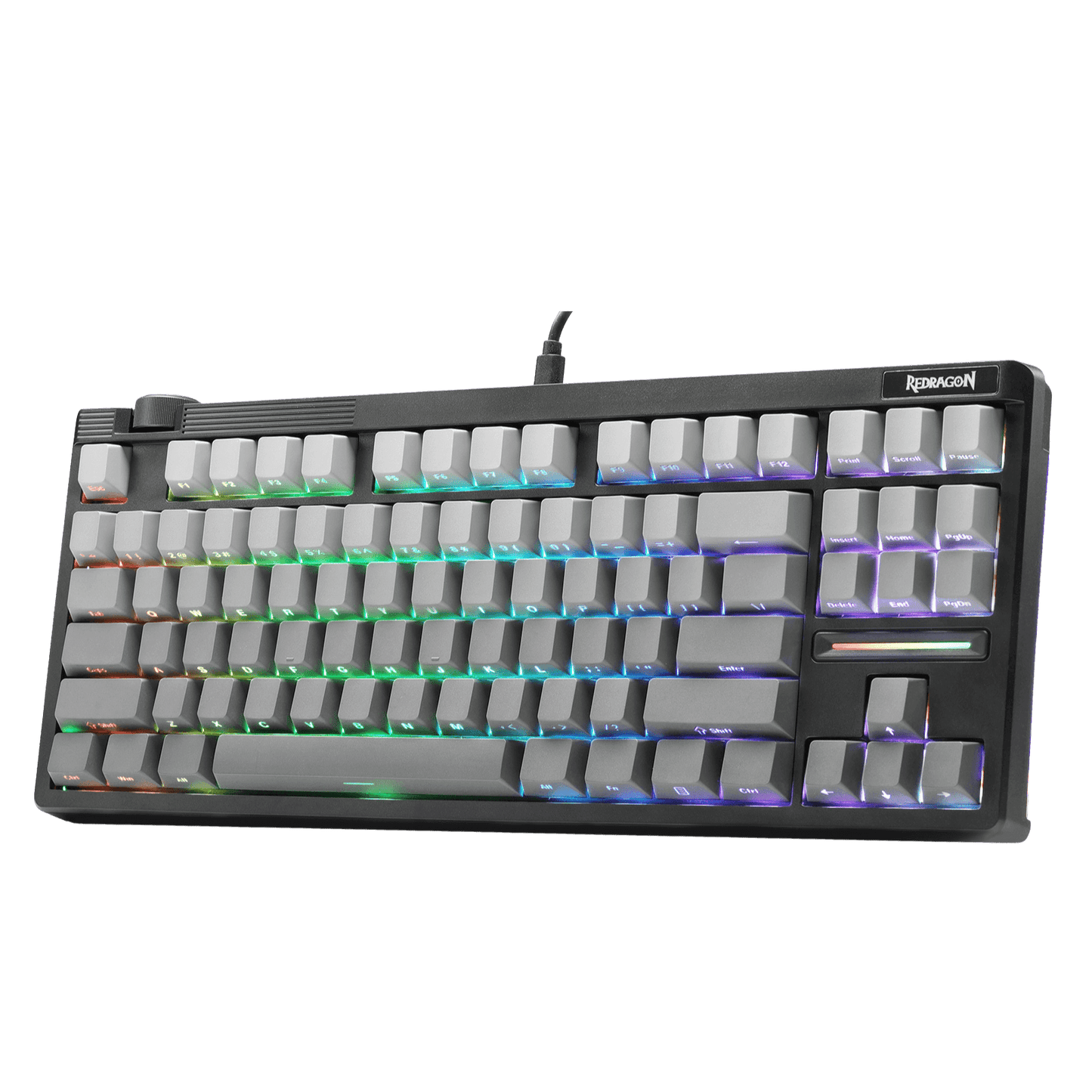 Redragon K729 HE Rapid Trigger Gaming Keyboard, 87 Keys 8K Wired Mechanical Keyboard w/Next-Gen UltraMag 100% POM Silky Magnetic Switch, Dual-Module Floating Patent Structure Design & Knob Control