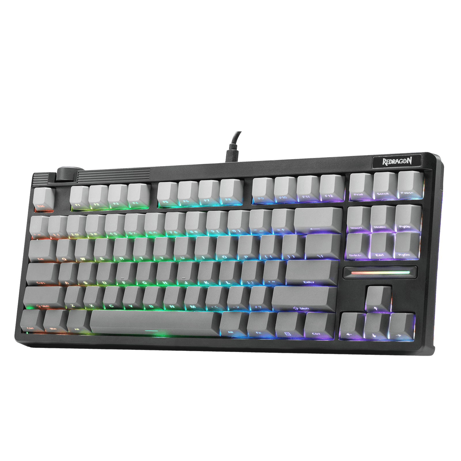 Redragon K729 HE Rapid Trigger Gaming Keyboard, 87 Keys 8K Wired Mechanical Keyboard w/Next-Gen UltraMag 100% POM Silky Magnetic Switch, Dual-Module Floating Patent Structure Design & Knob Control