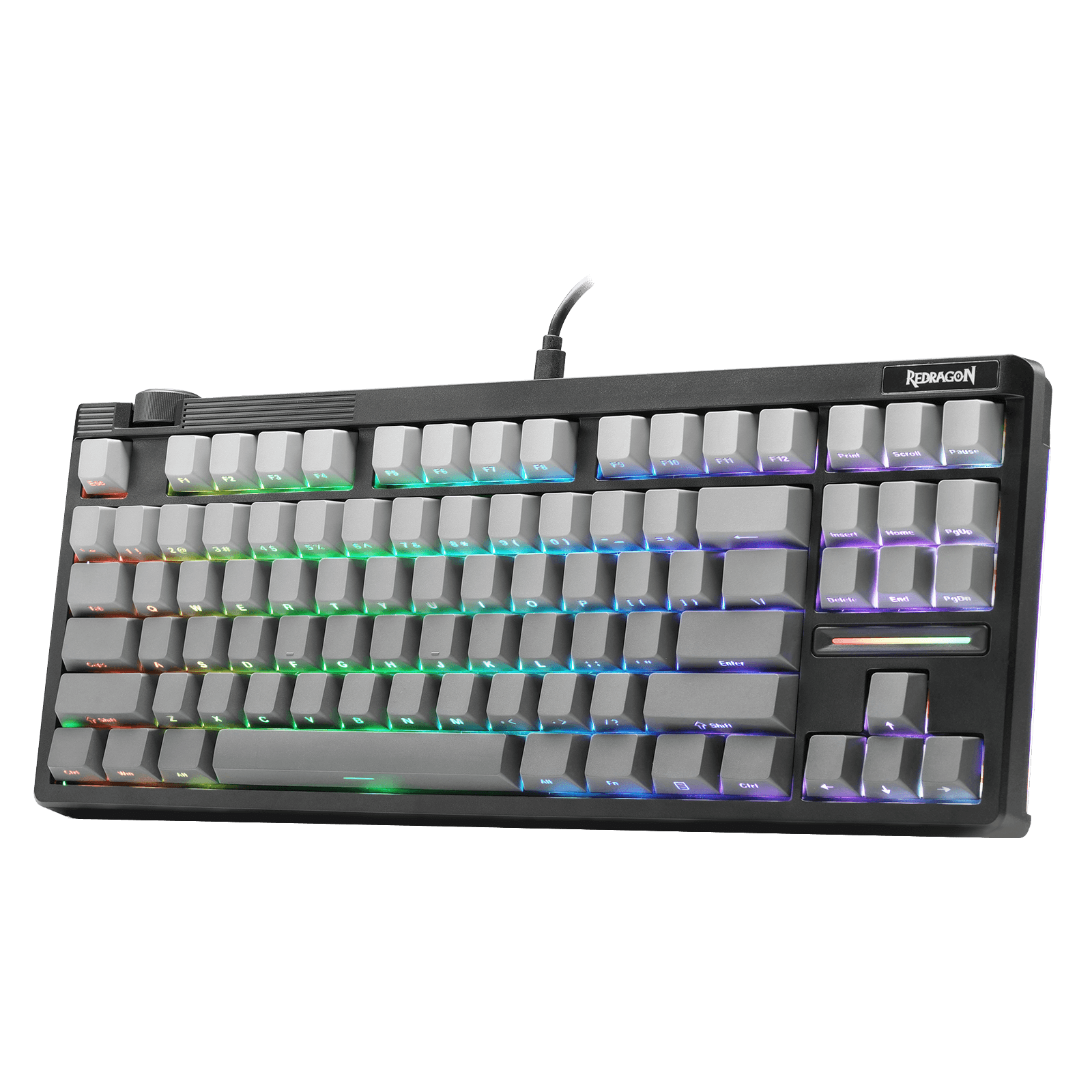 Redragon K729 HE Rapid Trigger Gaming Keyboard, 87 Keys 8K Wired Mechanical Keyboard w/Next-Gen UltraMag 100% POM Silky Magnetic Switch, Dual-Module Floating Patent Structure Design & Knob Control
