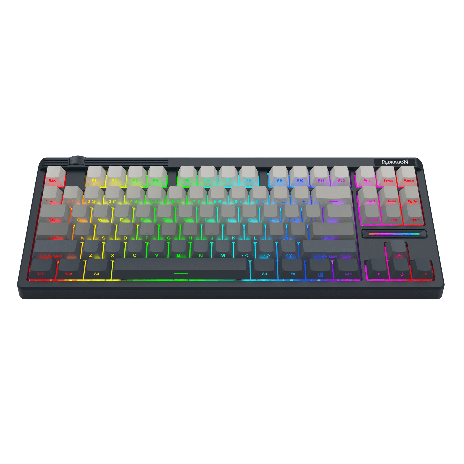 Redragon K729 PRO 80% Wireless Gasket RGB Gaming Keyboard, 3-Mode TKL Mechanical Keyboard w/Knob Control, Gradient PBT Keycaps, Hot-Swap South-Facing Socket & 5-Layer Dampener, Custom Silent Switch
